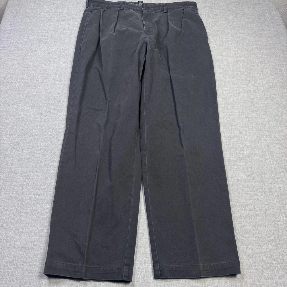 Polo Ralph Lauren Vintage Andrew Double Pleated Chino Pants Mens 38x30 Black